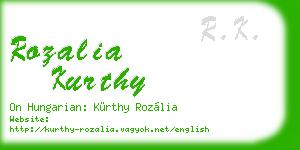 rozalia kurthy business card