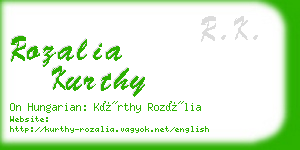 rozalia kurthy business card